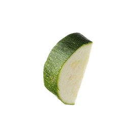 Photo of Piece of fresh zucchini isolated on white