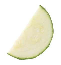 Photo of Piece of fresh zucchini isolated on white