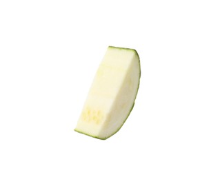 Photo of Piece of fresh zucchini isolated on white