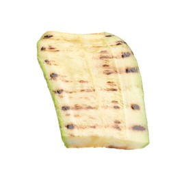 Photo of Delicious grilled courgette slice isolated on white
