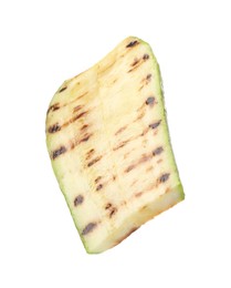 Photo of Delicious grilled courgette slice isolated on white
