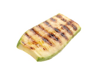 Photo of Delicious grilled courgette slice isolated on white