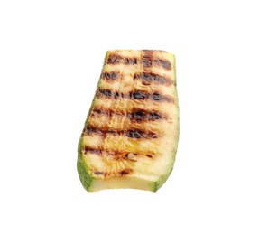 Photo of Delicious grilled courgette slice isolated on white