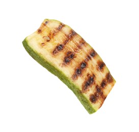 Photo of Delicious grilled courgette slice isolated on white