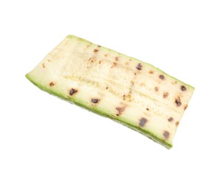 Photo of Delicious grilled courgette slice isolated on white