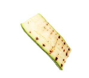 Photo of Delicious grilled courgette slice isolated on white