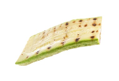 Photo of Delicious grilled courgette slice isolated on white