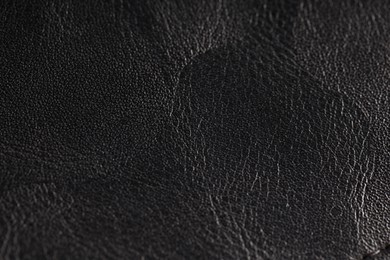 Photo of Texture of natural leather as background, closeup