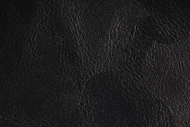 Photo of Texture of natural leather as background, closeup