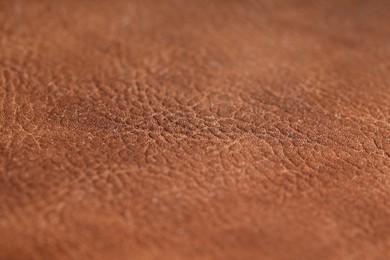 Photo of Texture of natural leather as background, closeup