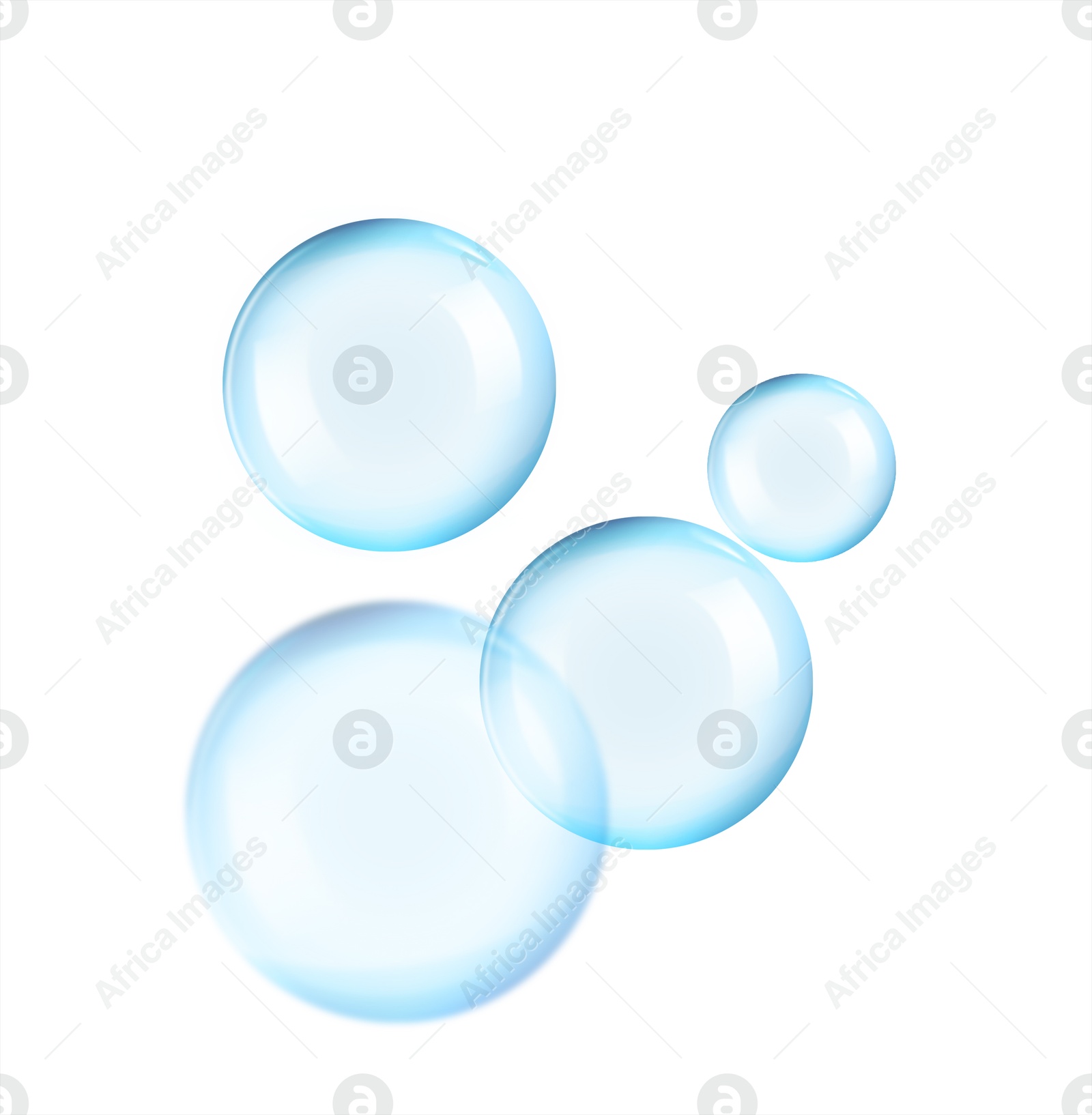 Soap bubbles in air isolated against white background Illustration of Soap bubbles in air isolated against white background