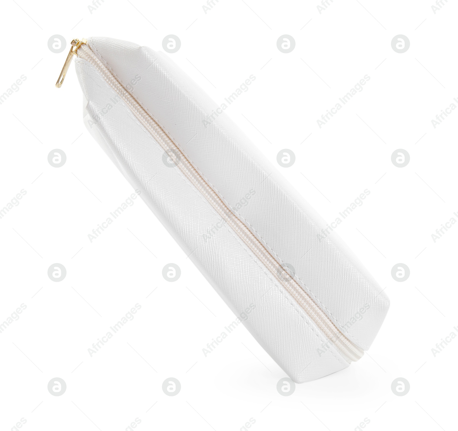 One stylish pencil case isolated on white Photo of One stylish pencil case isolated on white