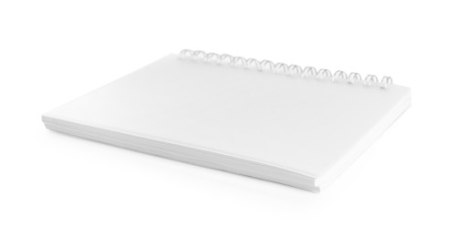 Photo of One notebook with spiral isolated on white