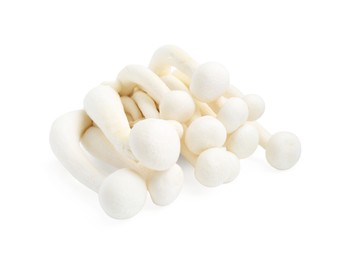 Photo of Cluster of fresh shimeji mushrooms isolated on white