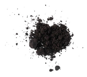 Photo of Pile of fresh soil isolated on white