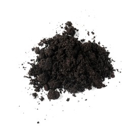 Photo of Pile of fresh soil isolated on white