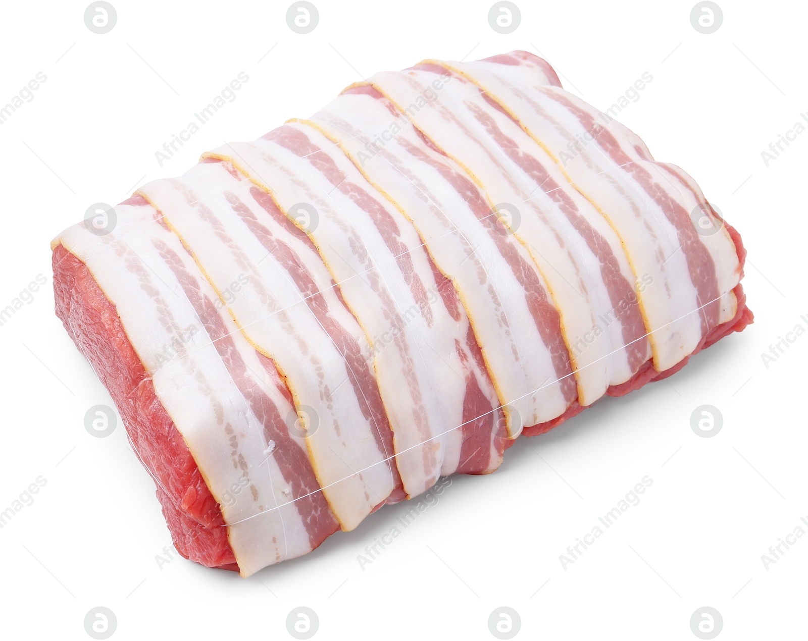 Piece of raw beef meat isolated on white Photo of Piece of raw beef meat isolated on white