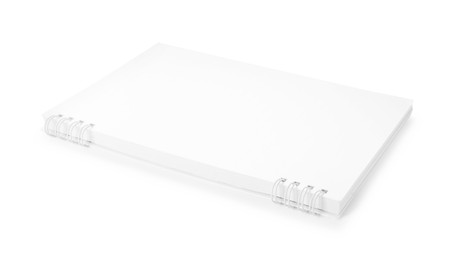 Photo of One notebook with spiral isolated on white