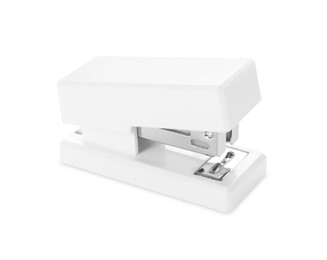 Photo of One new plastic stapler isolated on white