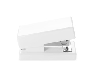 Photo of One new plastic stapler isolated on white