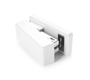 Photo of One new plastic stapler isolated on white