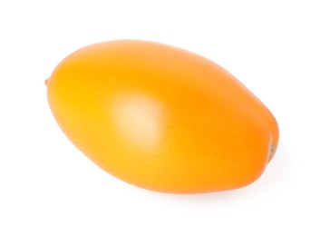 Photo of One ripe yellow tomato isolated on white