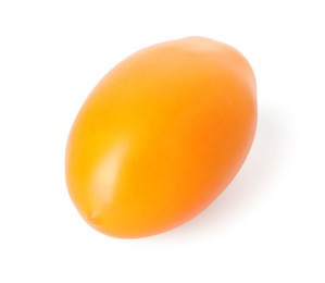 Photo of One ripe yellow tomato isolated on white