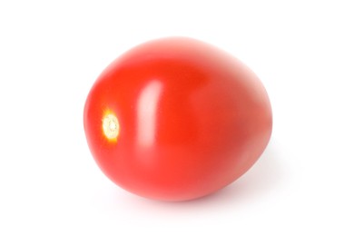 Photo of One ripe red tomato isolated on white