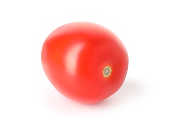 Photo of One ripe red tomato isolated on white