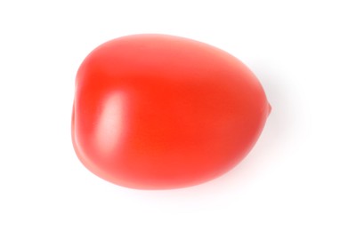 Photo of One ripe red tomato isolated on white