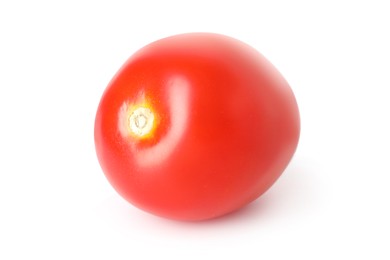 Photo of One ripe red tomato isolated on white