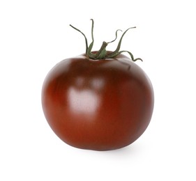 Photo of One ripe brown tomato isolated on white
