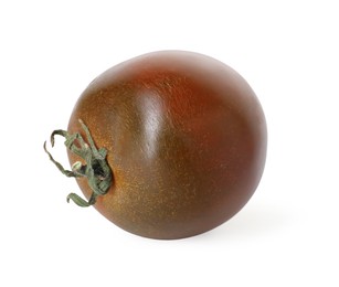 Photo of One ripe brown tomato isolated on white
