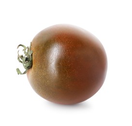 Photo of One ripe brown tomato isolated on white