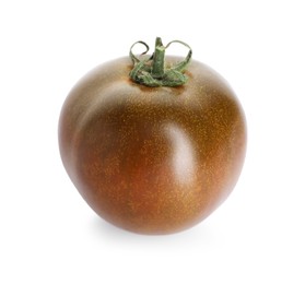 Photo of One ripe brown tomato isolated on white