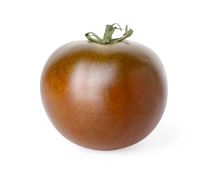 Photo of One ripe brown tomato isolated on white
