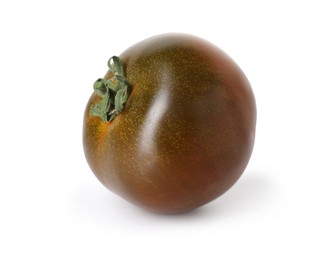 Photo of One ripe brown tomato isolated on white