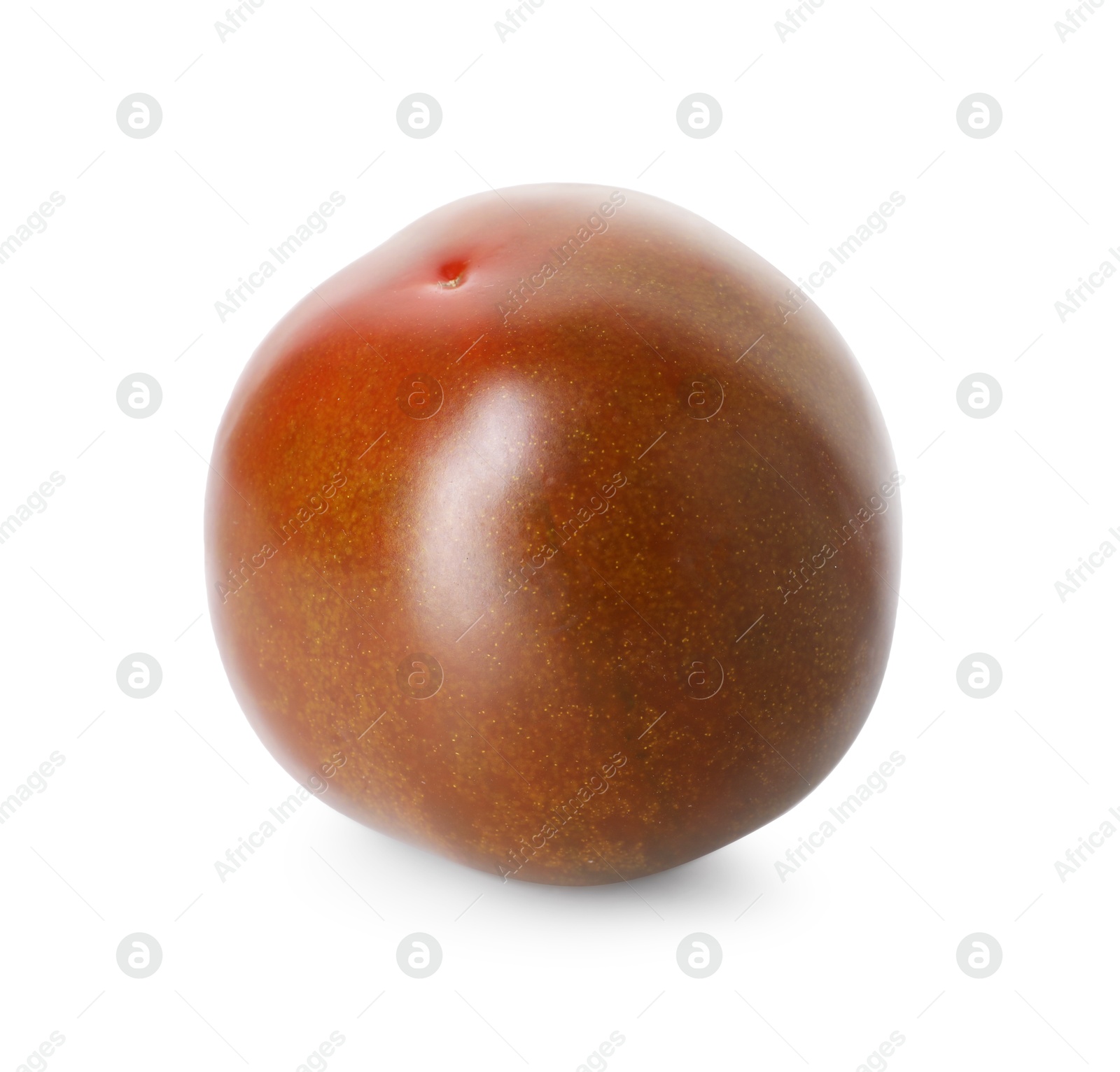 One ripe brown tomato isolated on white Photo of One ripe brown tomato isolated on white