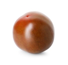 Photo of One ripe brown tomato isolated on white