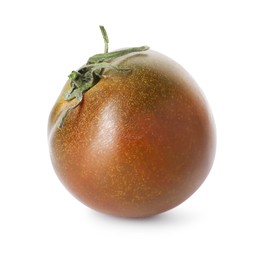 Photo of One ripe brown tomato isolated on white