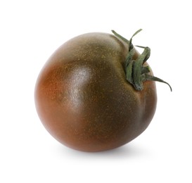 Photo of One ripe brown tomato isolated on white