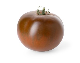Photo of One ripe brown tomato isolated on white