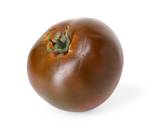 Photo of One ripe brown tomato isolated on white