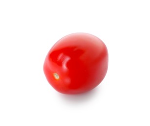 Photo of One ripe red tomato isolated on white