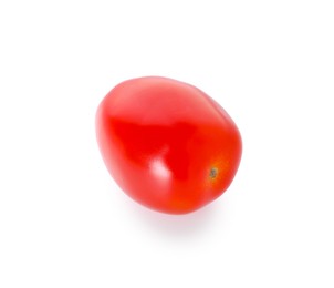 Photo of One ripe red tomato isolated on white