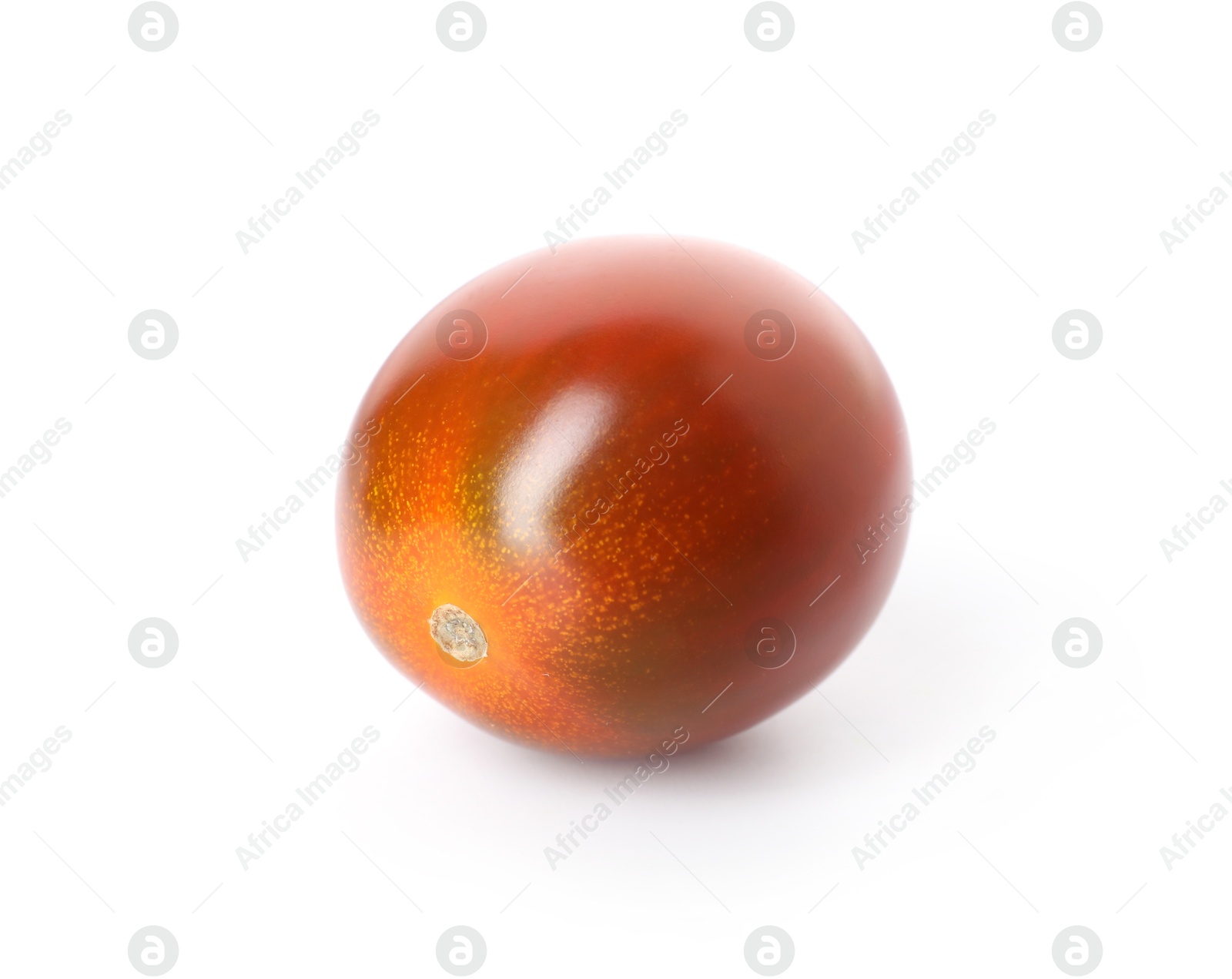 Photo of One ripe juicy tomato isolated on white