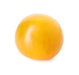Photo of One ripe yellow tomato isolated on white