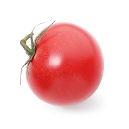 Photo of One ripe red tomato isolated on white