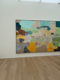 Photo of Wassenaar, Netherlands - June 28, 2025: Abstract picture on wall at Voorlinden museum