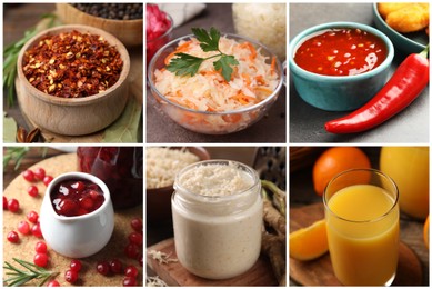 Image of Food products with sour or tangy taste, collage